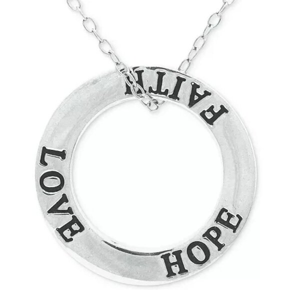 GIANI BERNINI "Love, Faith, Hope" Pendant Necklace - Picture 2 of 2